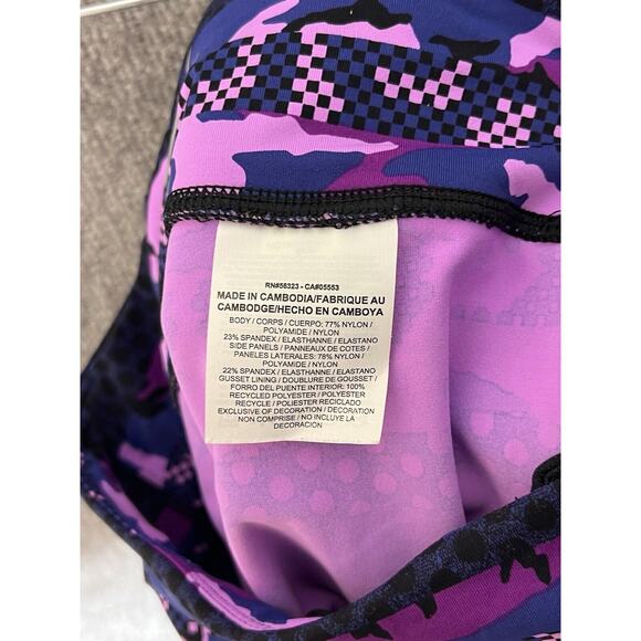 Nike Dri Fit Running Epic Lux Clash Capri Leggings Women Size Medium Purple Camo - Picture 4 of 11